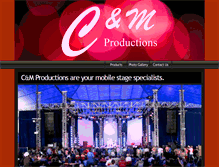 Tablet Screenshot of candmproductions.com